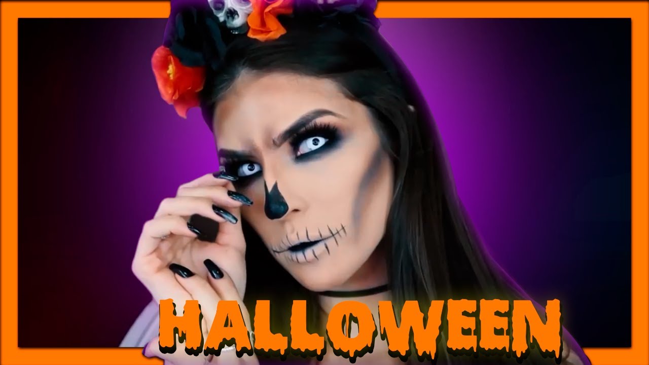 MAKE FÁCIL de CAVEIRA MEXICANA para o HALLOWEEN | Fernanda Petrizi