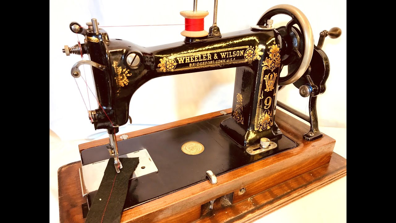 Alex Askaroff, Threading and sewing with Wheeler & Wilson