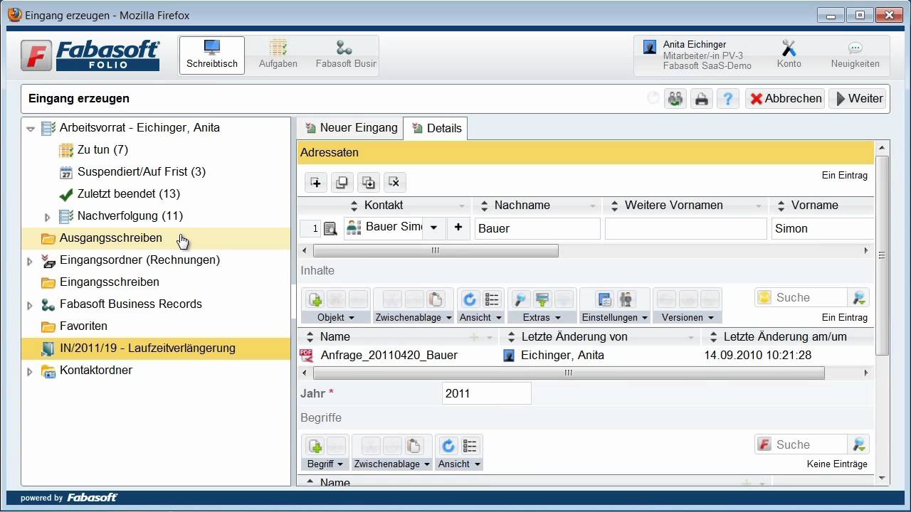 Aktenmanagement mit Fabasoft Folio