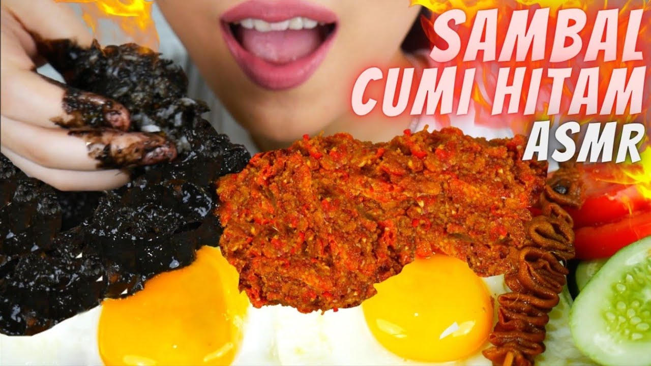 ASMR SAMBEL CUMI HITAM KHAS SURABAYA🦑🖤 | SEDEP LOH BUND..😋 | ASMR INDONESIA | NO TALKING