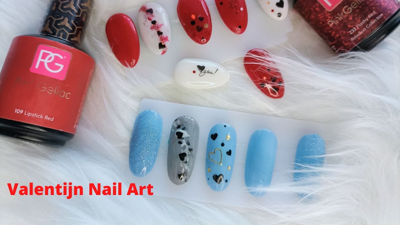 Valentijn Nail Art! ♥  Simpel nail art met stickers Diamant-nails