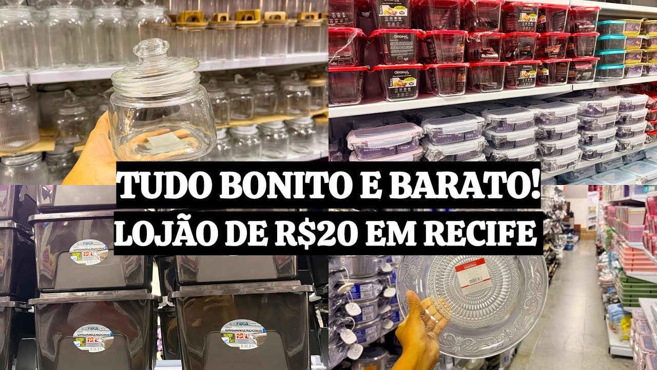 NOVIDADES, UTILIDADES DOMÉSTICAS, E VIDROS POR R$20,00! SUPER LOJÃO 