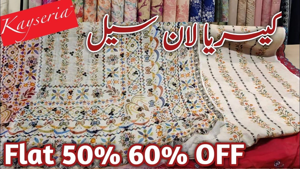kayseria Flat 50% 60% OFF Lawn & Winter || Kayseria Lawn Unstitched