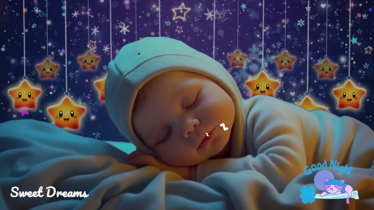 Baby Sleep Music 🎵 Baby Sleep Fast Tonight 🌙 Beat Insomnia in 3 Minutes 💖 Mozart & Brahms Lullabies