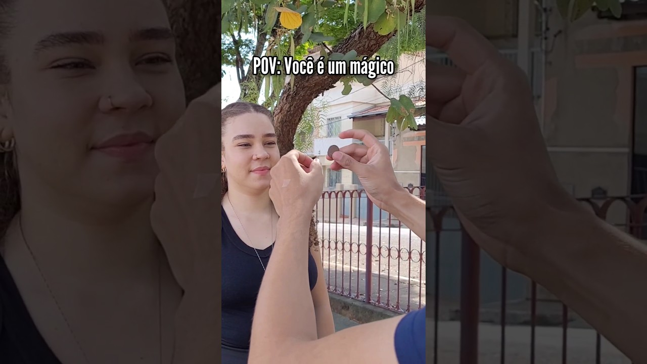 Mágica da moeda NA VISÃO do MÁGICO! 🎩 