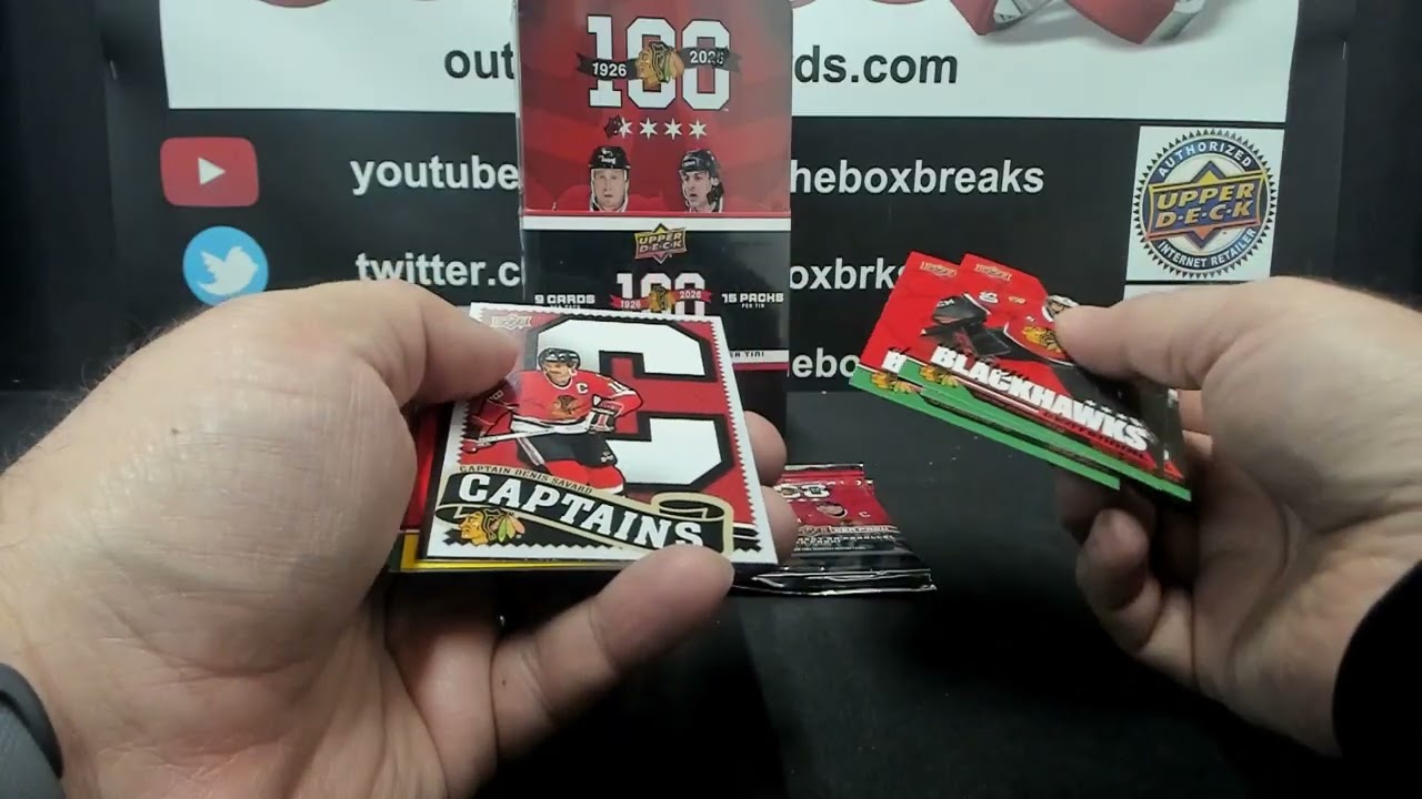 Out Of The Box Group Break #18,354- 25-26 UD Chicago Blackhawks Centennial (Two Box) “Letter” Random