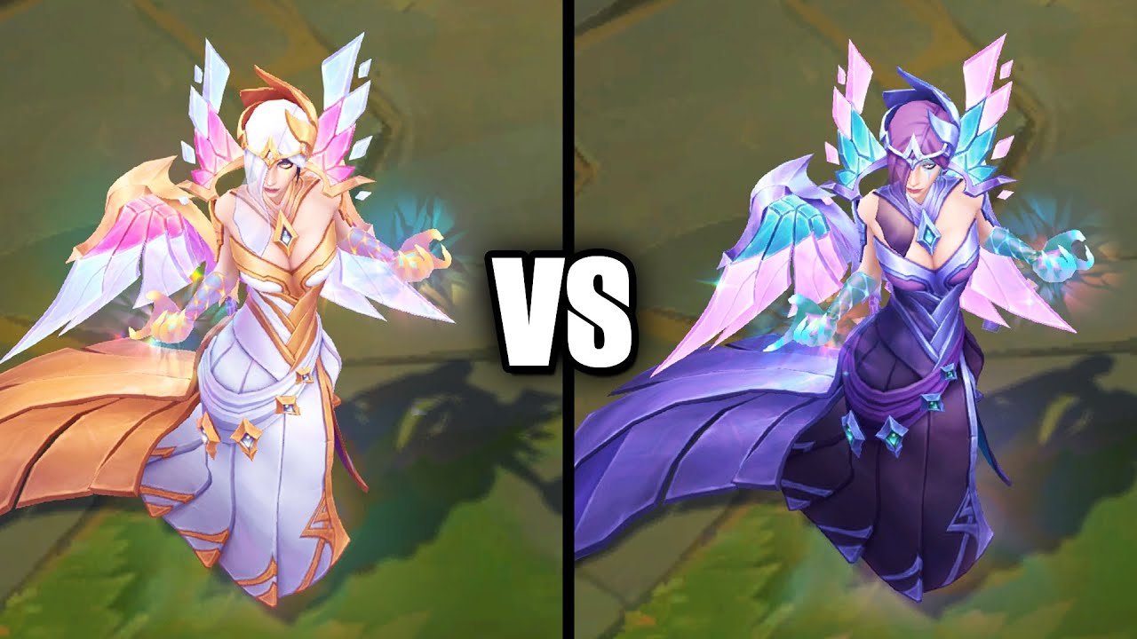 Prestige Veiled Lady Morgana vs Vivid Prestige Chroma Skins Comparison (League of Legends)