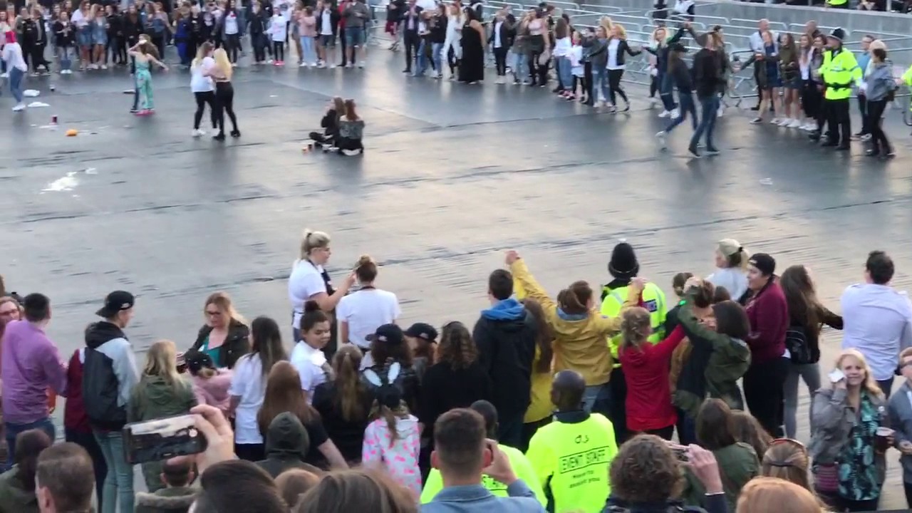 Emergency services joining in @ one love Manchester
