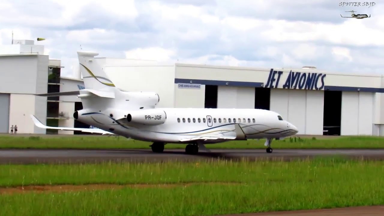 FALCON 8X CLEARANCE,TAXI AND TAKEOFF FROM RWY36 SBJD.