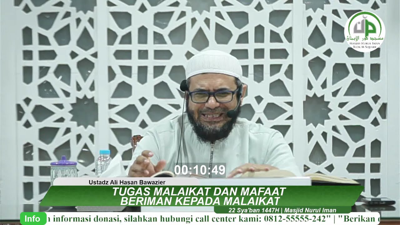 Tugas Malaikat Dan Mafaat Beriman Kepada Malaikat - Ustadz Ali Hasan Bawazier