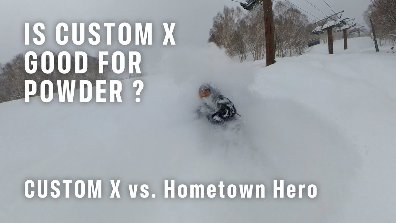 Custom Xはパウダーを滑れるのか | Custom X vs. Hometown Hero vs. Stun Gun