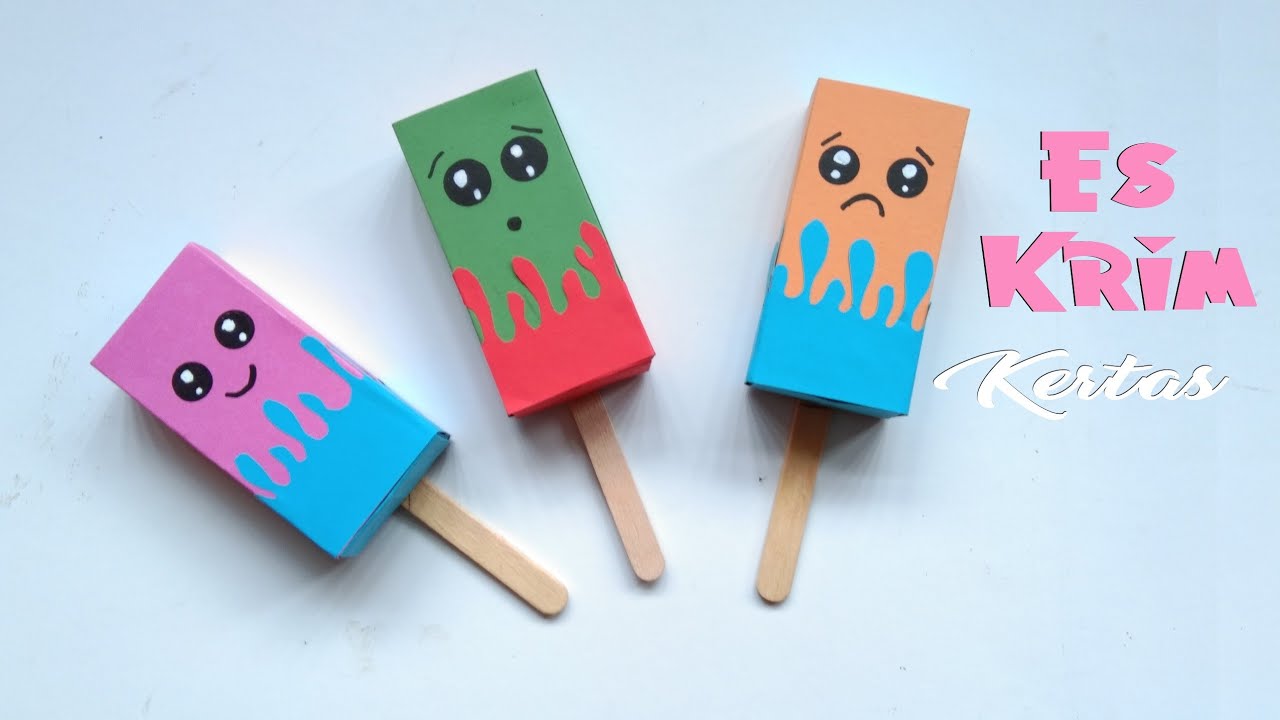 Cara Membuat es krim Dari Kertas - Kotak es krim dari kertas -DIY ice Cream Gift Box