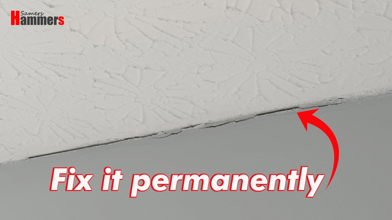 How to fix cracks between ceilings and walls