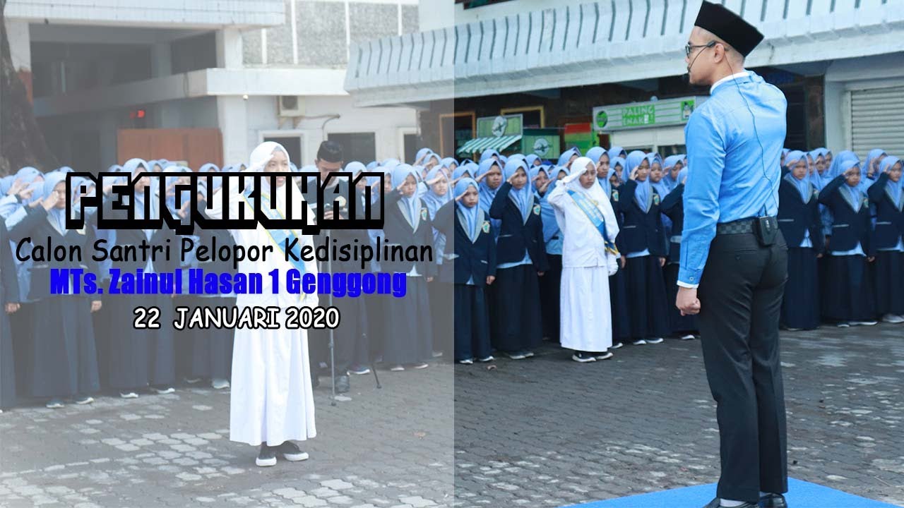 Pengukuhan Calon Santri Putri Pelopor Kedisiplinan MTs. Zaha 1 Genggong - 22  Oktober 2020