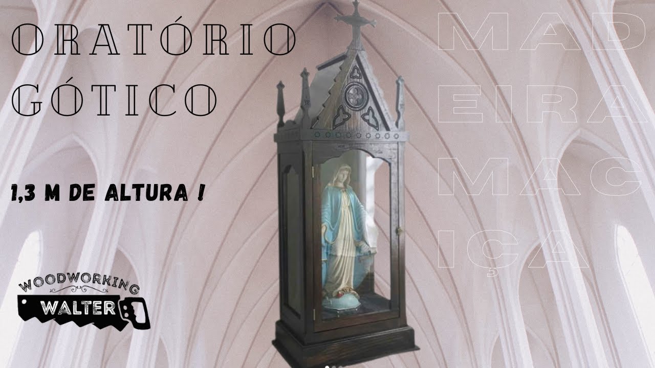 Oratório de madeira maciça: como foi feito.