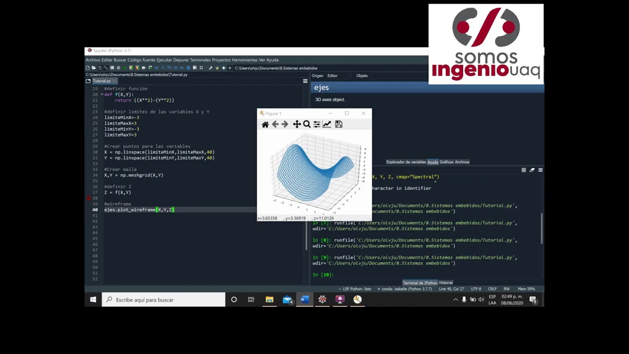 TUTORIAL: Gráficas 3D en Python
