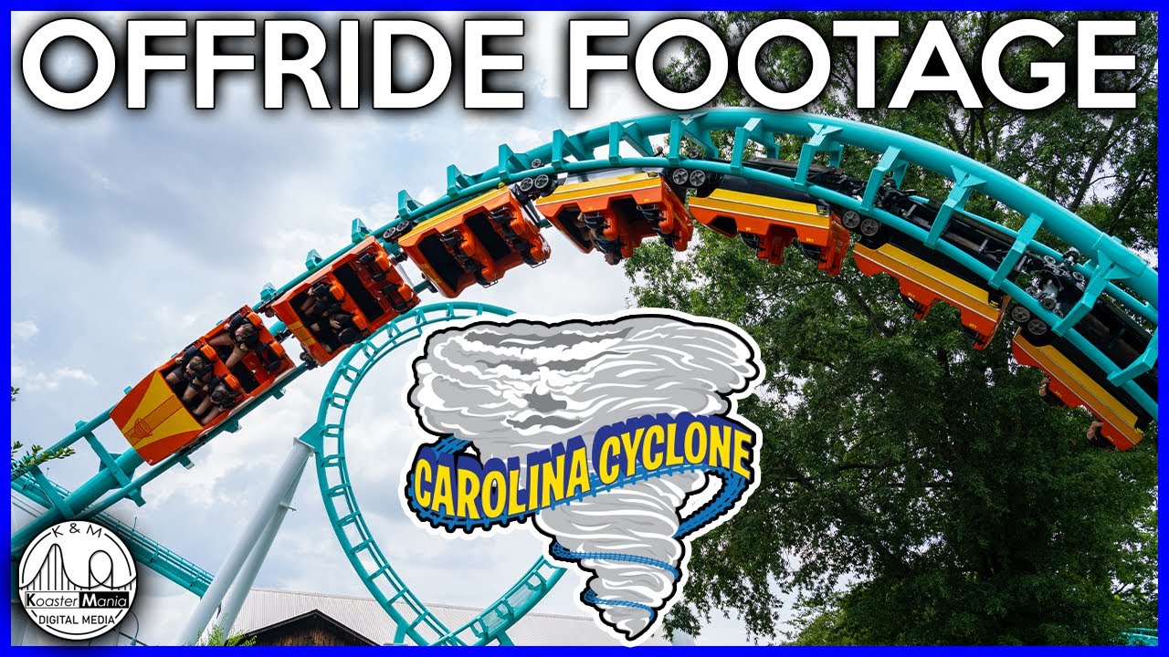 Carolina Cyclone | Carowinds | 4K Off-ride Footage | Non-Copyright | 2022
