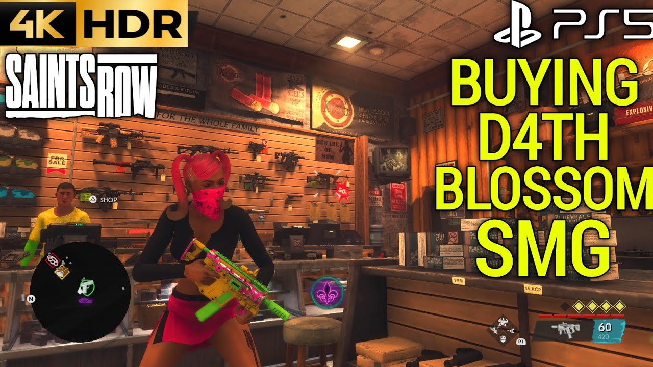 How to Get D4th Blossom SMG Gun Saints Row Blossom SMG Gun | Saints Row 5 SMG Weapon|Saints Row Guns