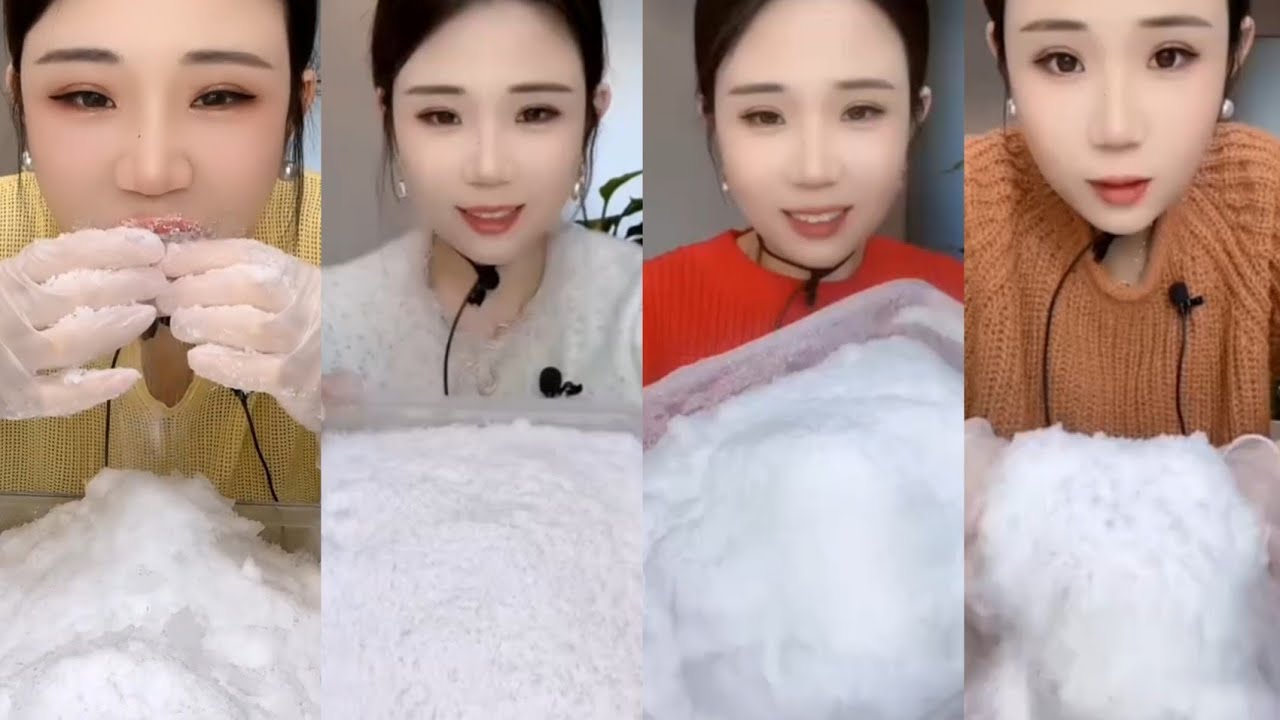 |REQUEST| YY SOLO RELAXING WHITE ICE EATING ONLY BITES ASMR COMPILATION/SHAVED ICE/FREEZER FROST