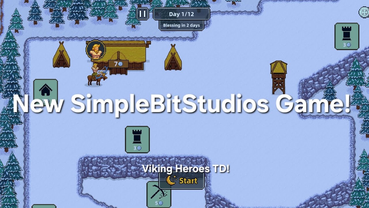 Viking Heroes TD levels 1-4! (New @SimpleBitStudios game!)