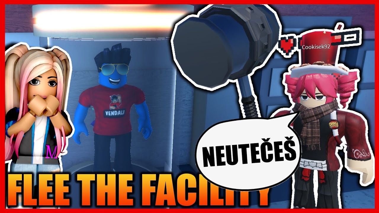 COOKISEK N&Aacute;S &Uacute;PLNĚ ZNIČIL!😱Roblox Flee the Facility w/@Makousek