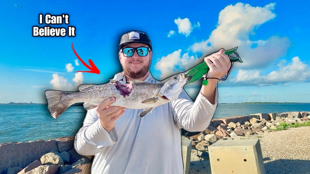 Using LIVE SHRIMP for SPECKLED TROUT! at the WORLDS LONGEST FISHING PIER!