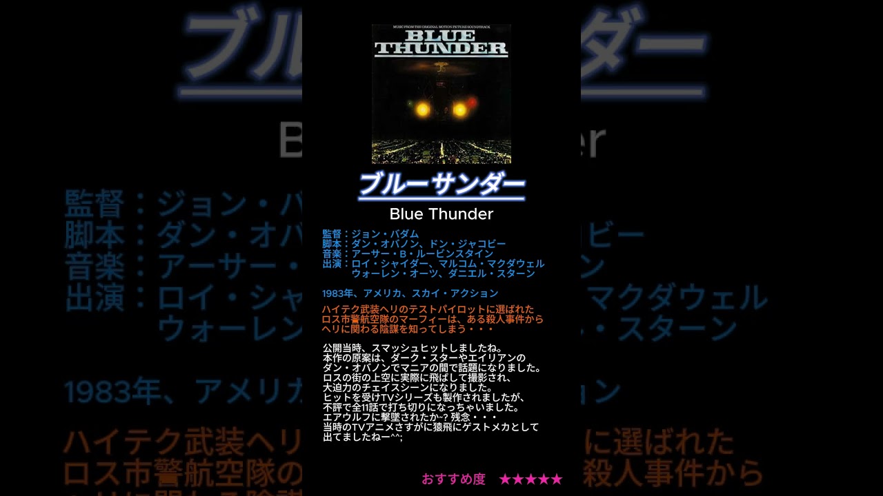 もっと映画見まい！「ブルーサンダー」