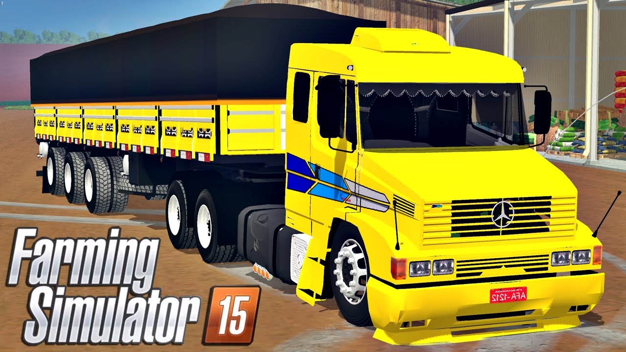 Caminhão Mercedes-Benz MB 1935 Com Pente na Turbina - Farming Simulator 2015 + Logitech G27