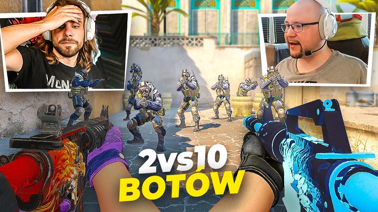 JA Z HYPEREM vs 10 BOT&Oacute;W W CS2!