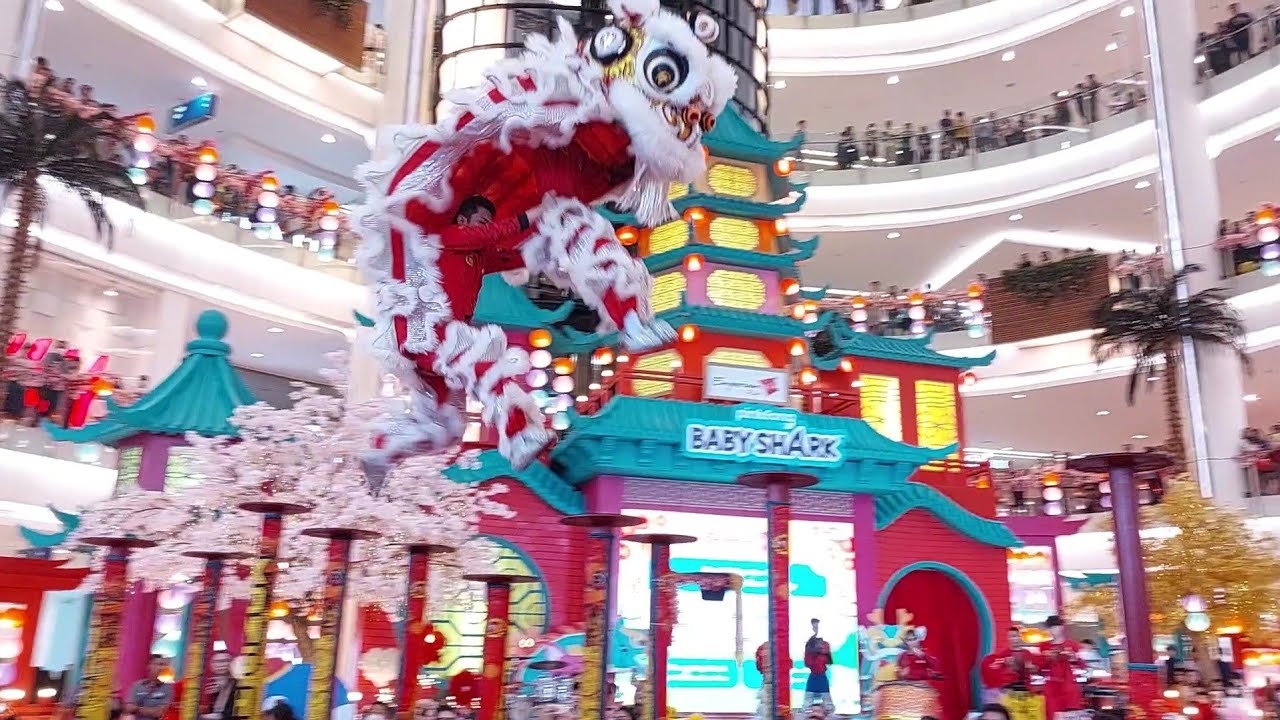 BARONGSAI KONG HA HONG, BARONGSAI TONGGAK di Emporium Pluit Mall Jakarta 28 jan 2024