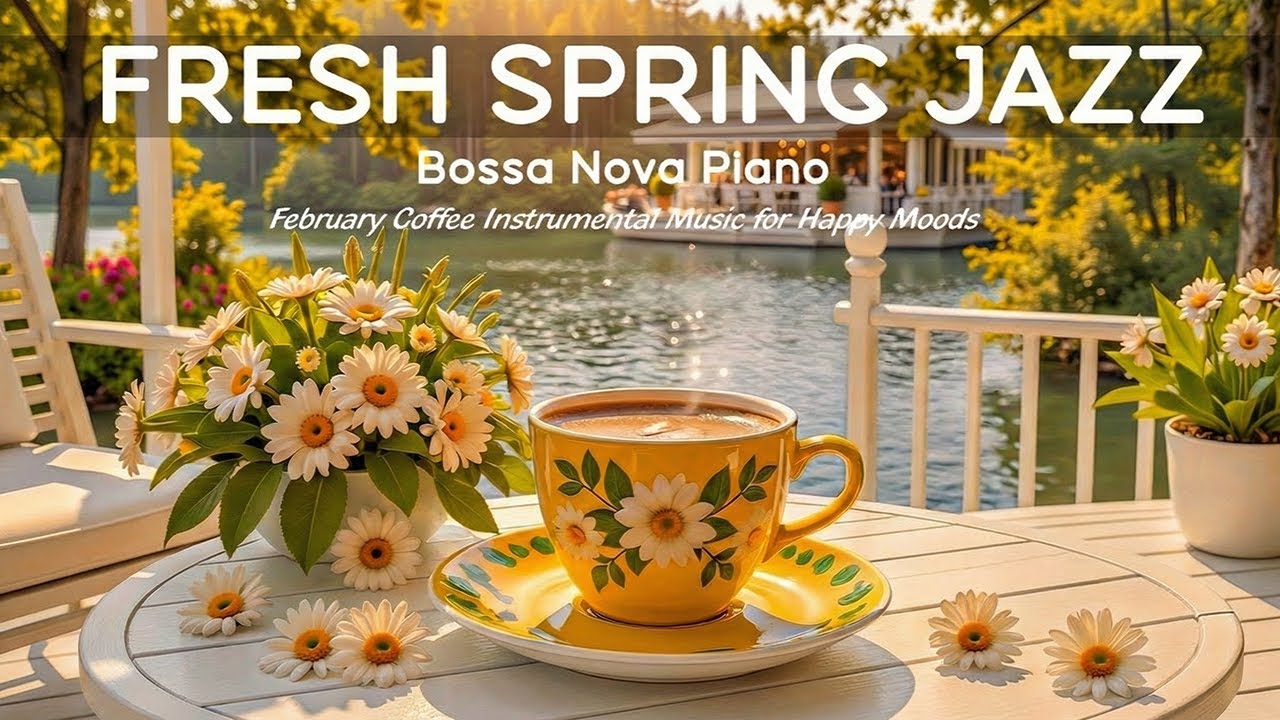 [ Fresh Spring Morning Jazz ] February Coffee Instrumental Music & Bossa Nova Piano for Happy Moods
