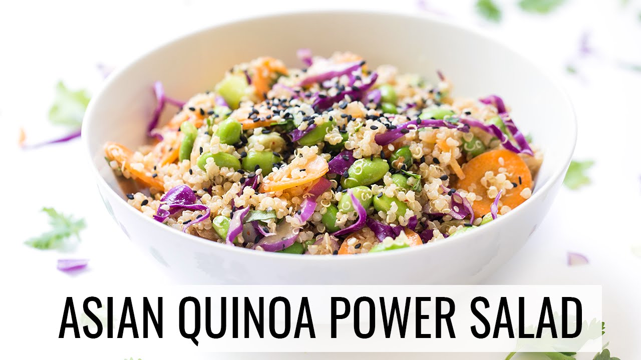 ASIAN QUINOA POWER SALAD | healthy lunch recipe | #SALADWEEK