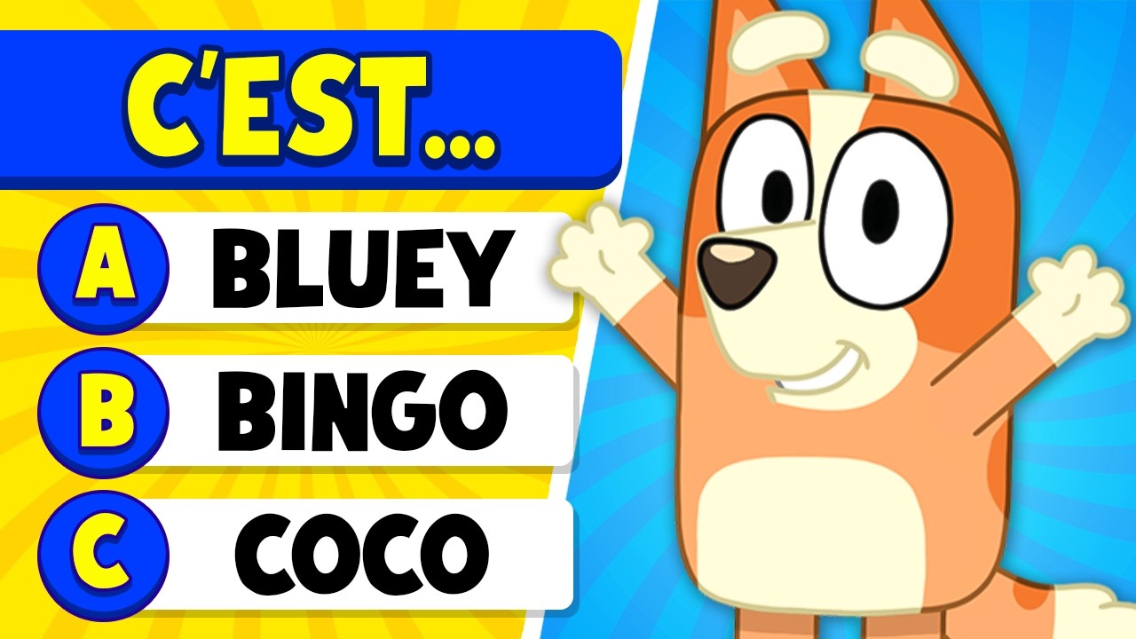 &Agrave; quel point connais-tu BLUEY...? 🐶💙😍 30 Questions sur Bluey | Quiz Bluey, Bingo, Bandit, Chilli