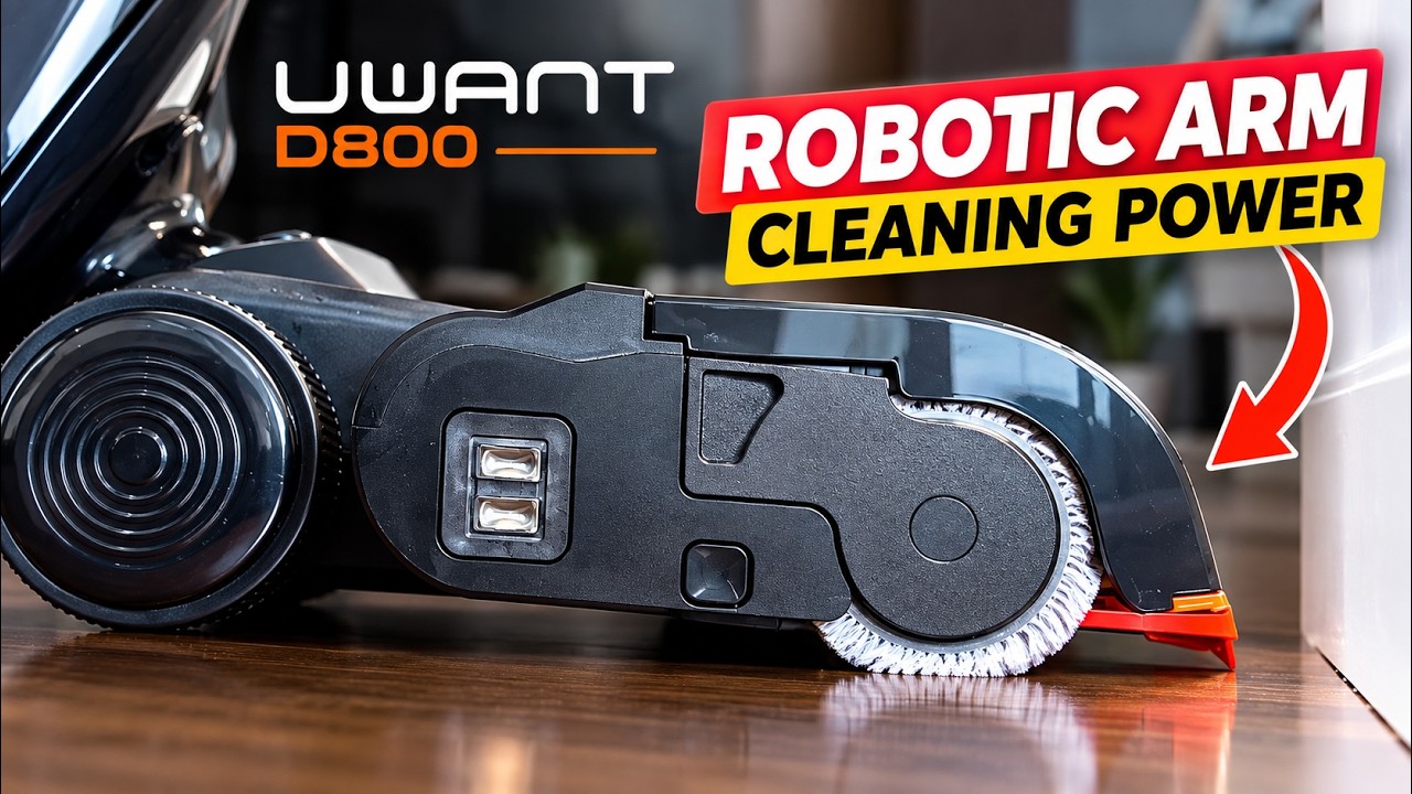 Обзор моющего пылесоса UWANT D800 | С роботизированной рукой, очисткой по трем краям и возможност...