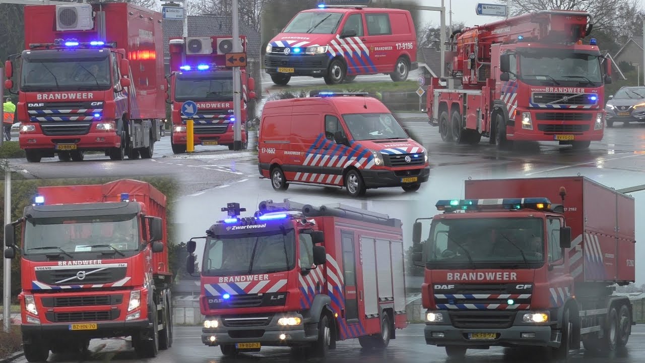 (Nieuwe OVD) -  Hulpdiensten met spoed naar zeer grote brand, Grip 1, brand in garage Poortugaal