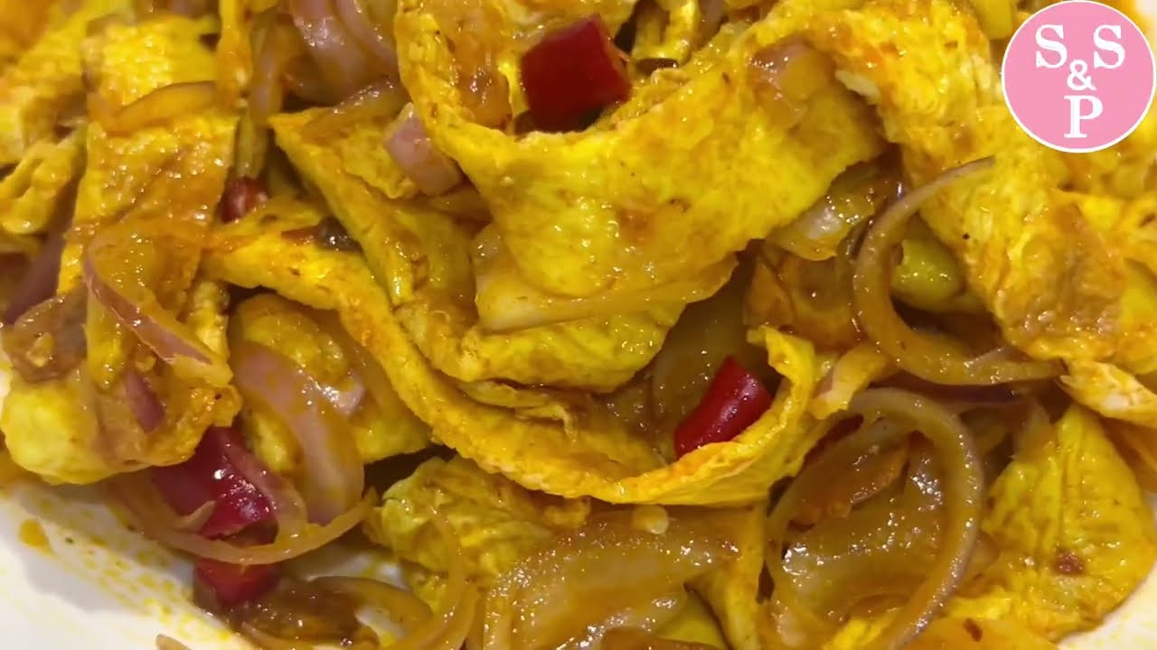 ကြက်ဉကြော်သုပ် ချဉ် စပ် ,Omelette Salad