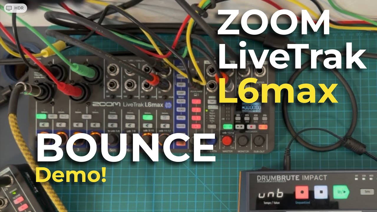 ДЕМО: Zoom Livetrak L6max BOUNCE | Запись | Наложение