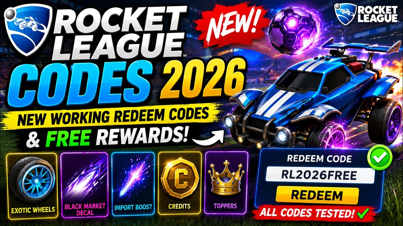 Rocket League Codes 2026 🔥 NEW Working Redeem Codes & Free Rewards