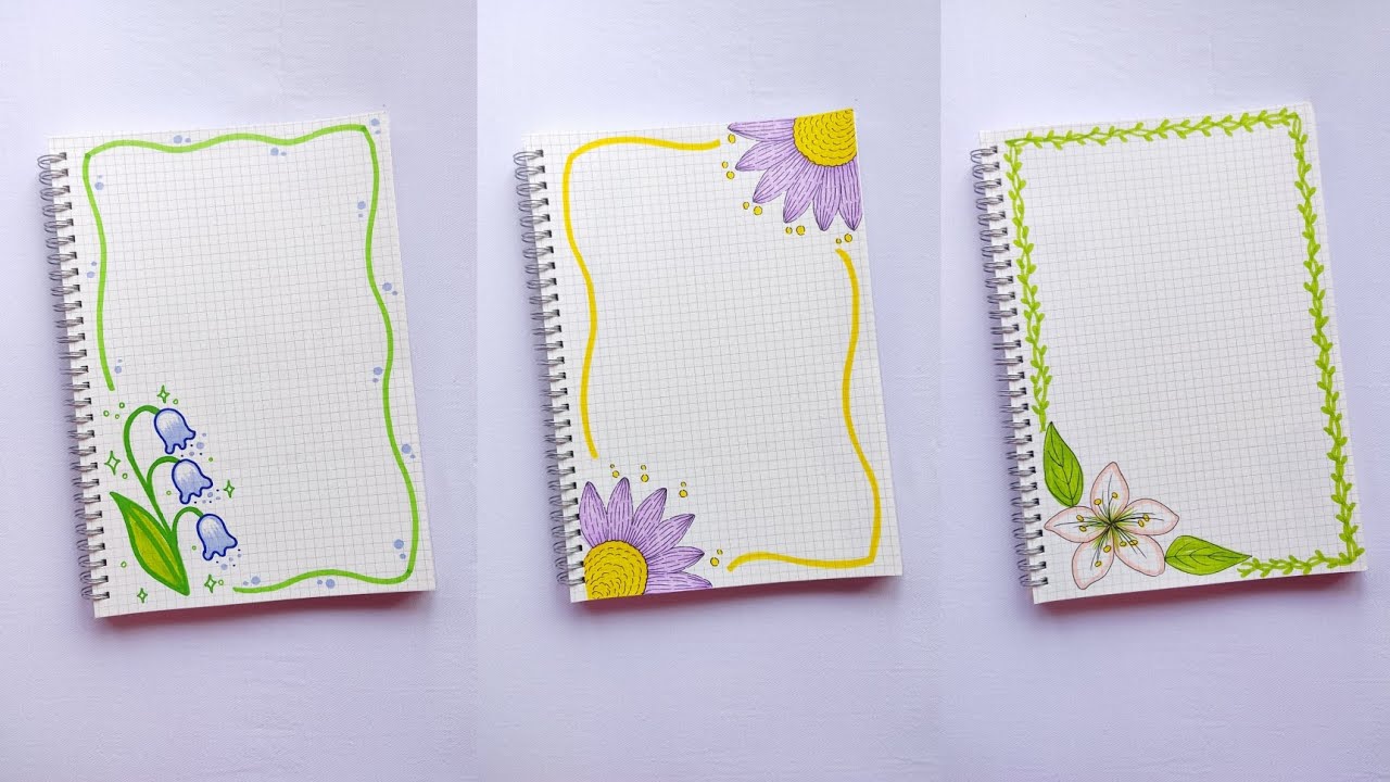 Floral front page ideas for school projects and assignments || Front Page Design
