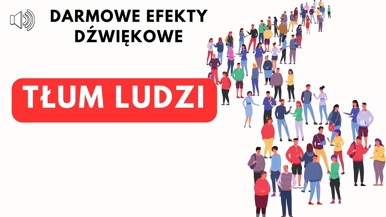 Odgłos tłumu - gwar ludzi - hałas ludzi dźwięki