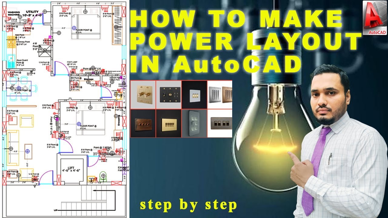 HOW TO MAKE POWER LAYOUT IN AutoCAD !! STEP BY STEP POWER LAYOUT !!