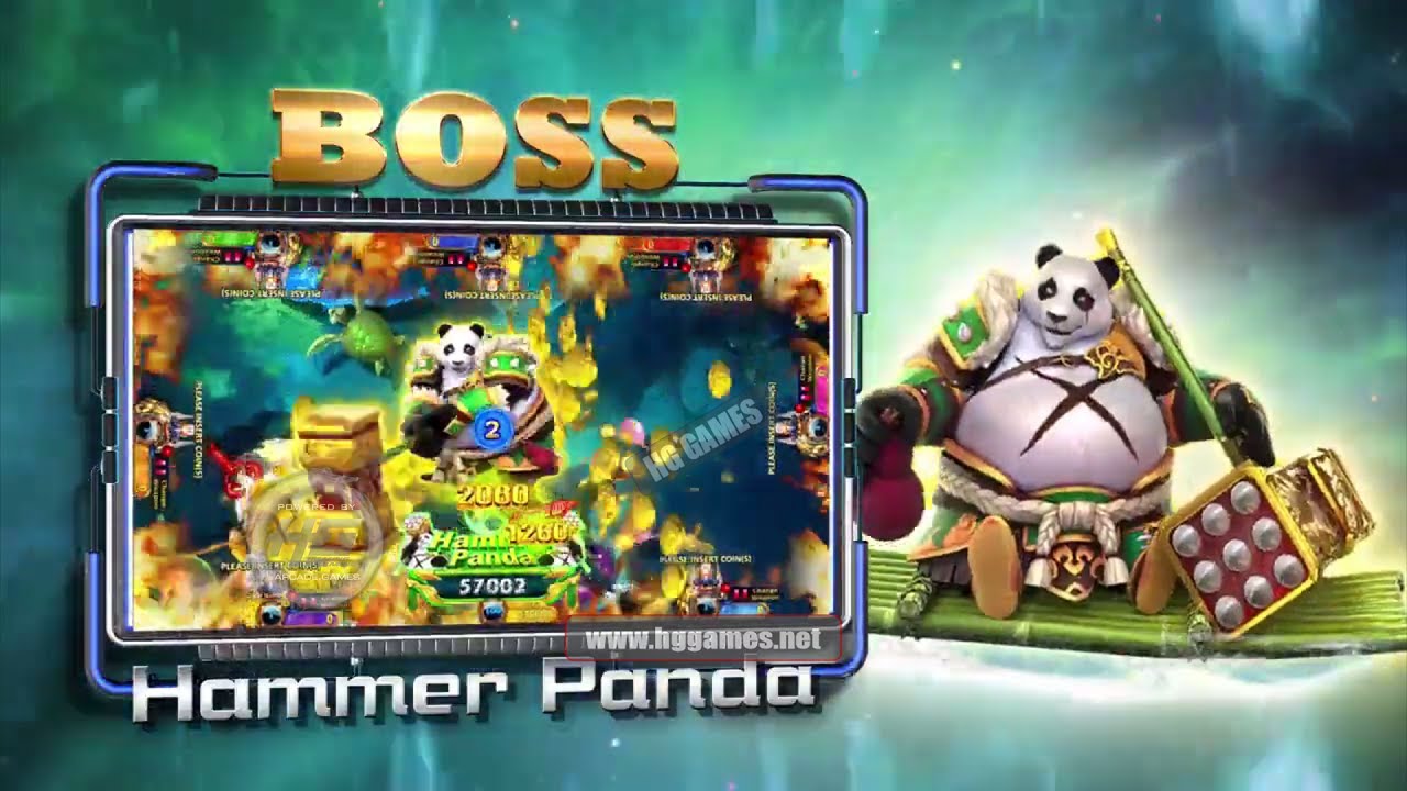Ocean King 4 Hammer Panda Fish Game Board