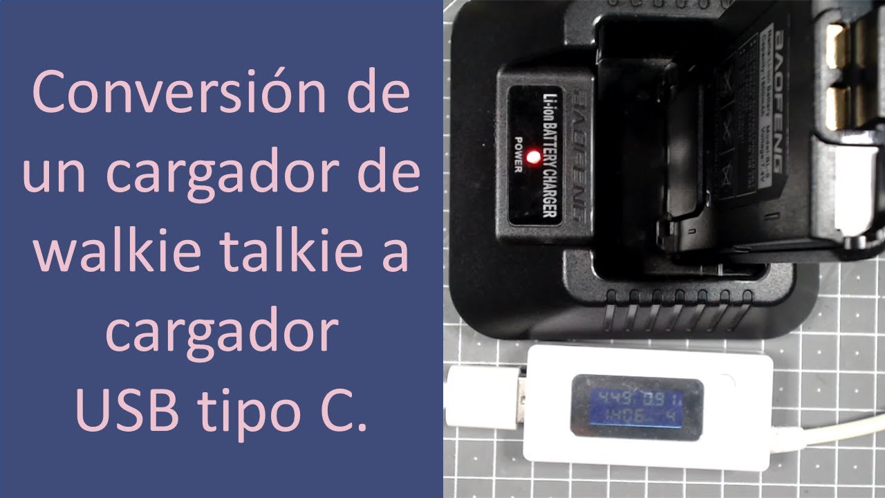 Conversión de un #cargador de #walkietalkie #Baofeng a cargador USB tipo C