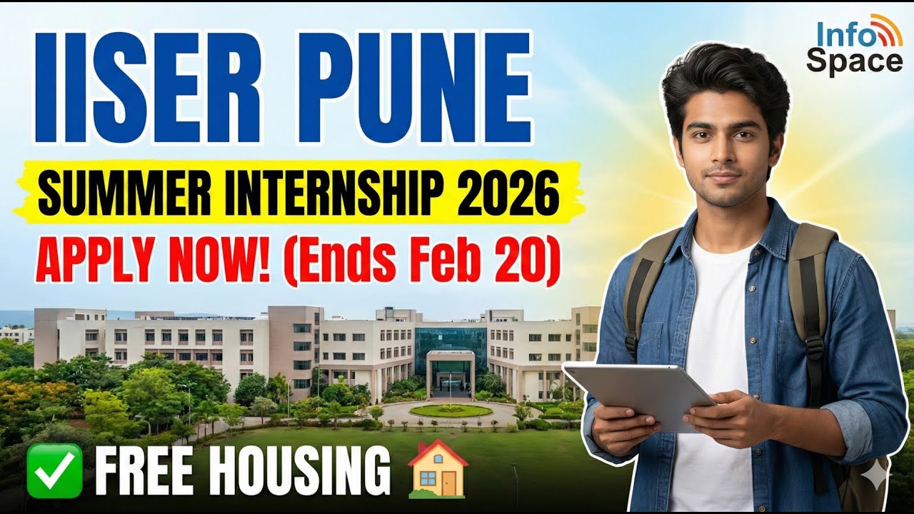 🏛️ Открыт набор на летнюю стажировку в IISER Pune на 2026 год! Бесплатное проживание 🏠 | Подайте ...