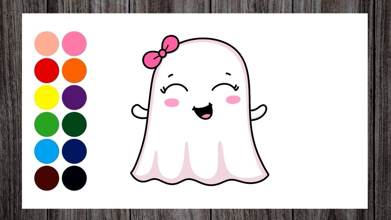 How to Draw a Cute Ghost Easy for Kids