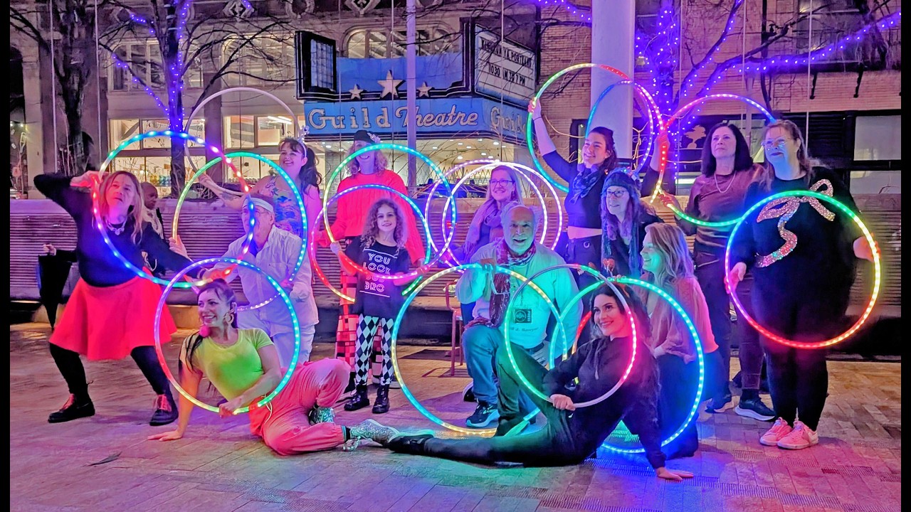 Portland Winter Light Festival 2026 Hula Hoop Flash Mob