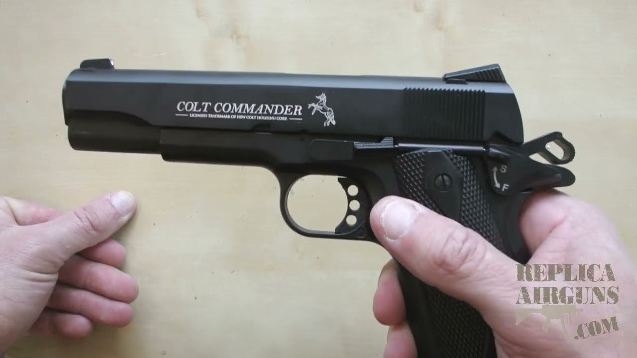 Umarex Colt Commander CO2 Blowback 4.5mm BB Pistol Table Top Review