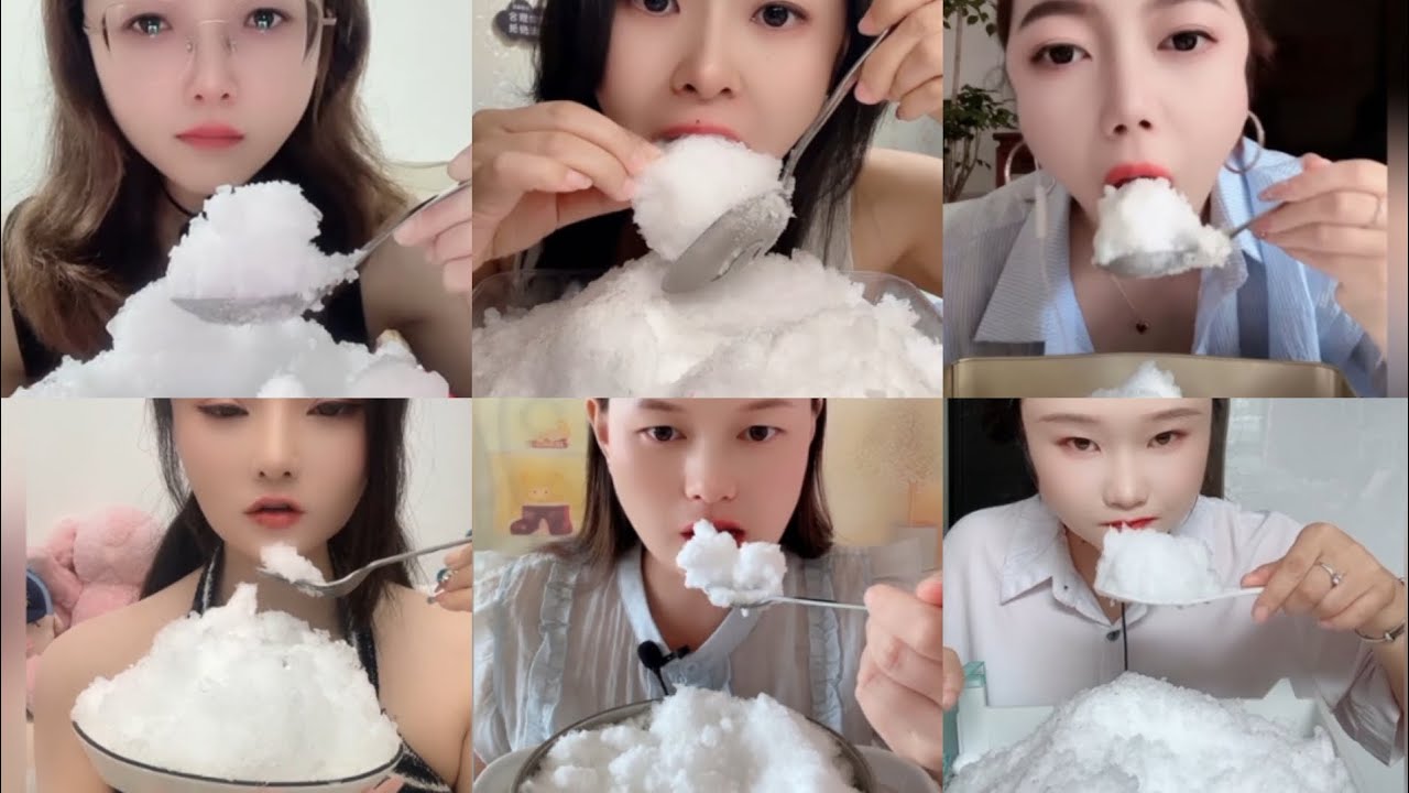 ASMR SOFT POWDERY ICE EATING | WHITE ICE EATING