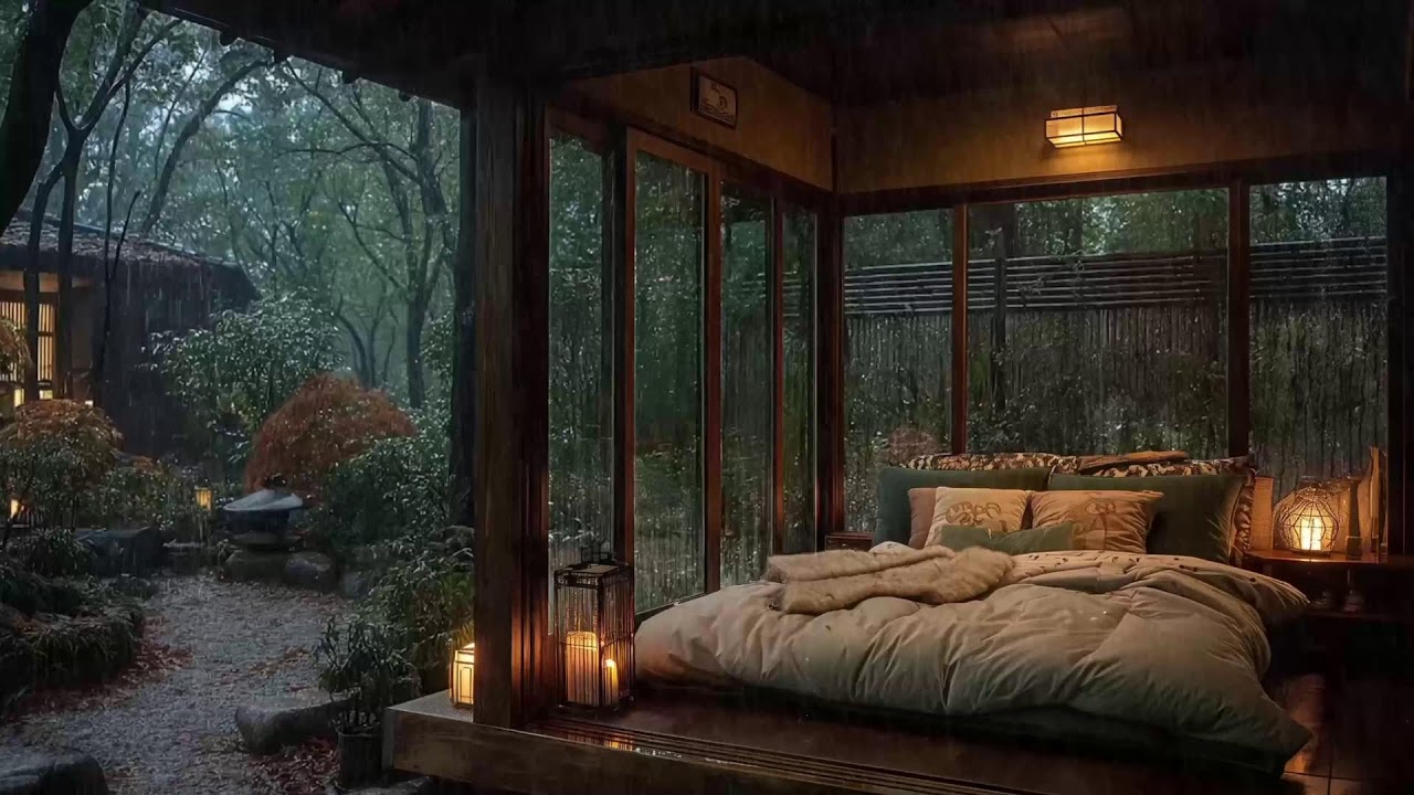 🔴 LIVE 24/7 – Soft Jazz & Quiet Night Rain 🎷🌙 Peaceful Listening for Relaxation