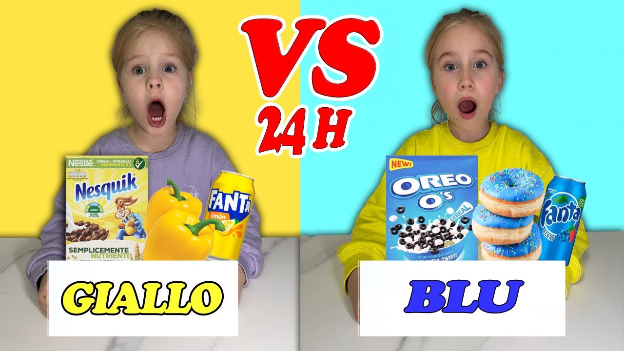 MANGIAMO SOLO UN COLORE DI CIBO PER 24 ORE CHALLENGE!